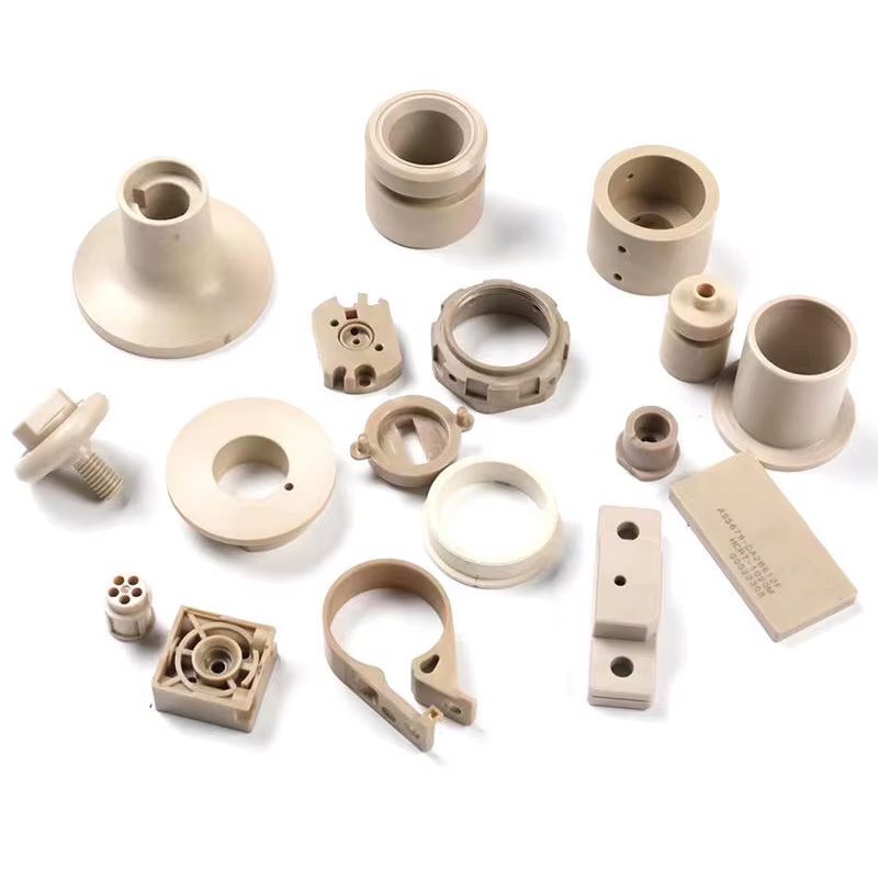 Pièces en nylon plastique, usinage CNC de haute précision, prototypes plastiques personnalisés, composants d'assemblage industriels
