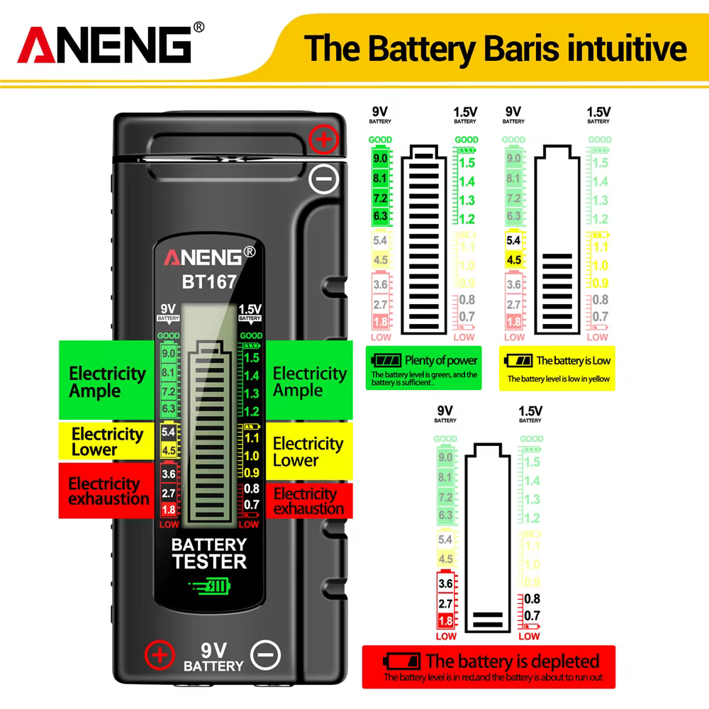 Testeur de batterie ANENG BT167
