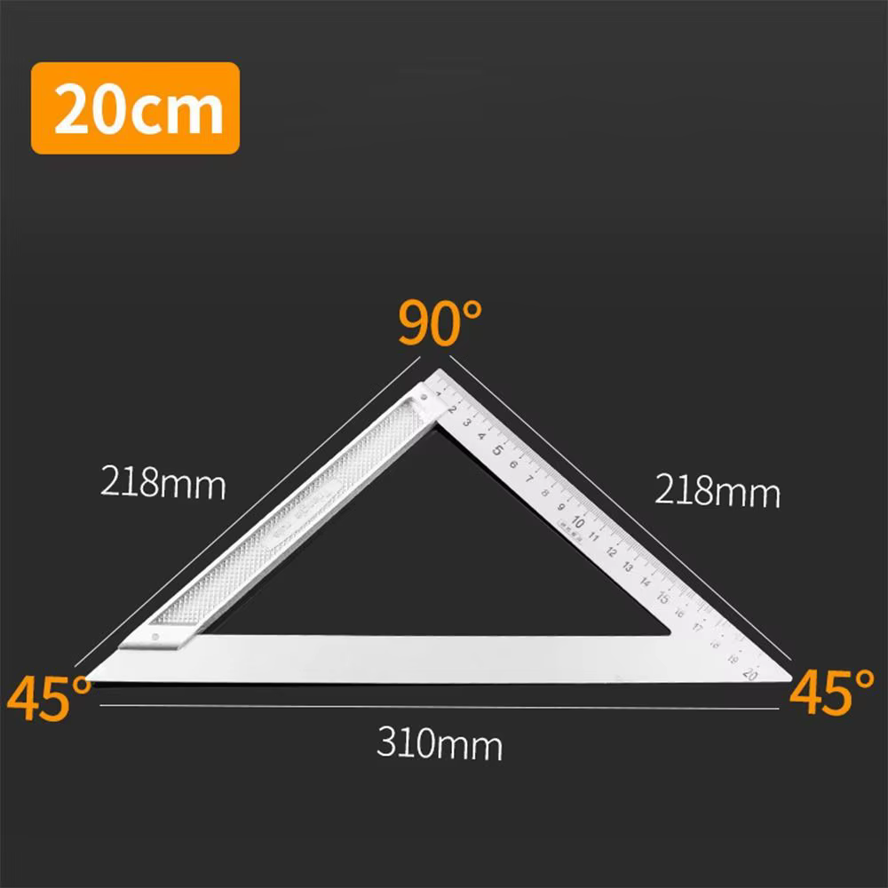 Règle d'angle double face en acier inoxydable 30/50CM