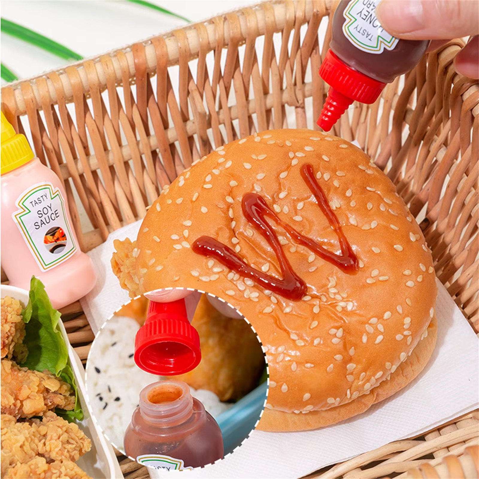 Mini bouteilles de condiments portables