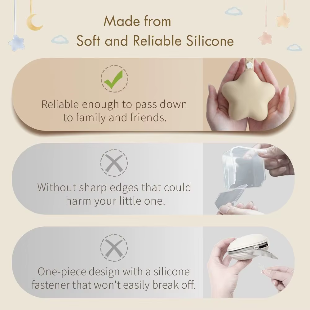 Boîte de rangement pour sucettes en silicone