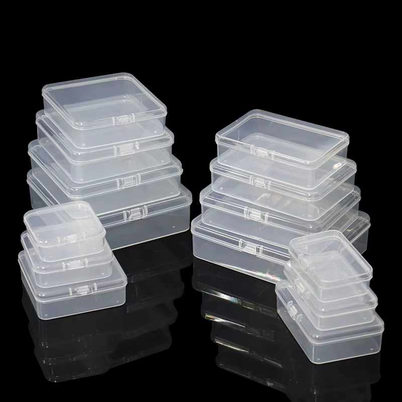 Boîte de rangement carrée en plastique PP