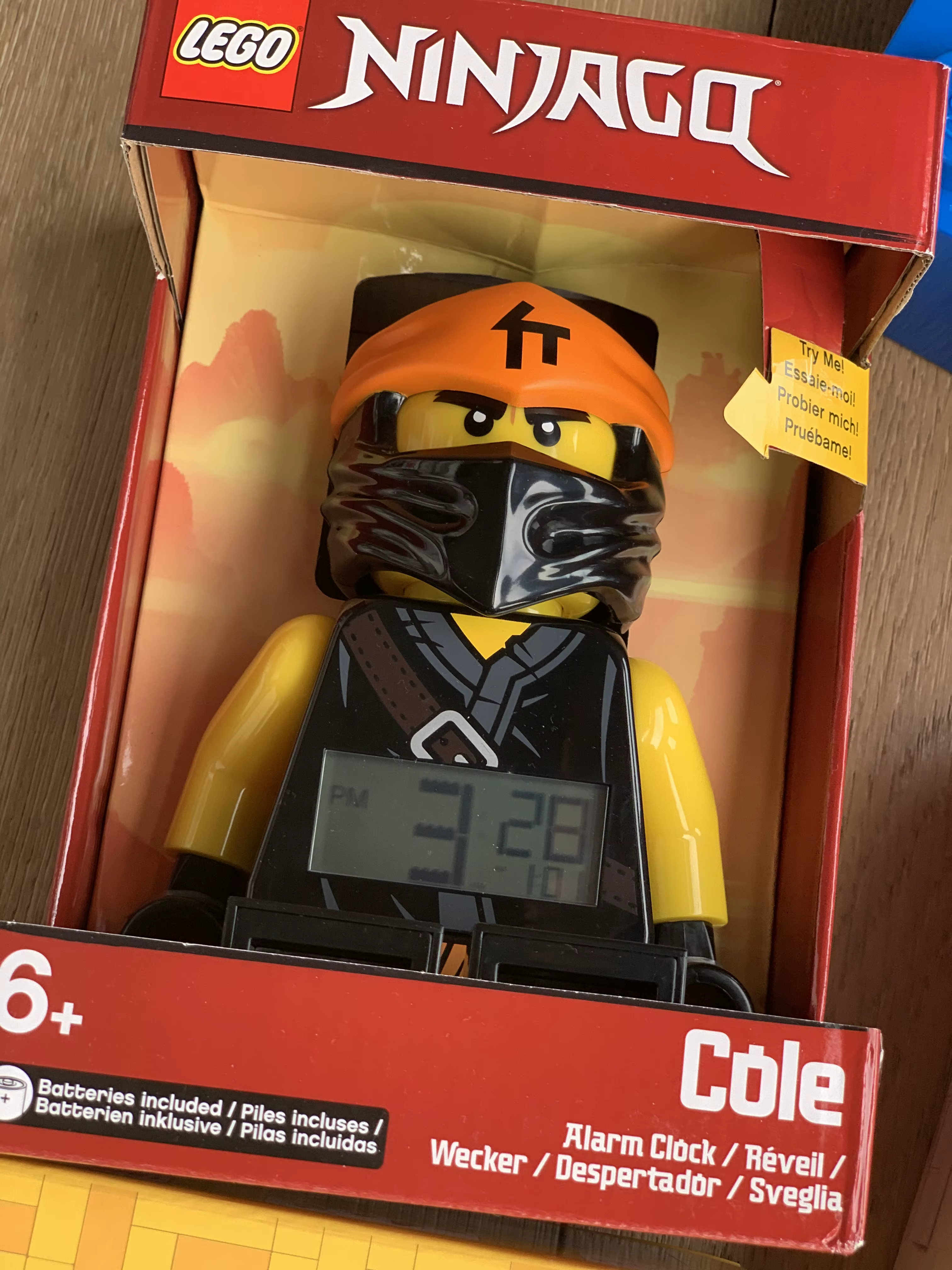 Réveil Ninjago authentique en stock, grande figurine Lloyd avec effets sonores, jouet de collection, cadeau