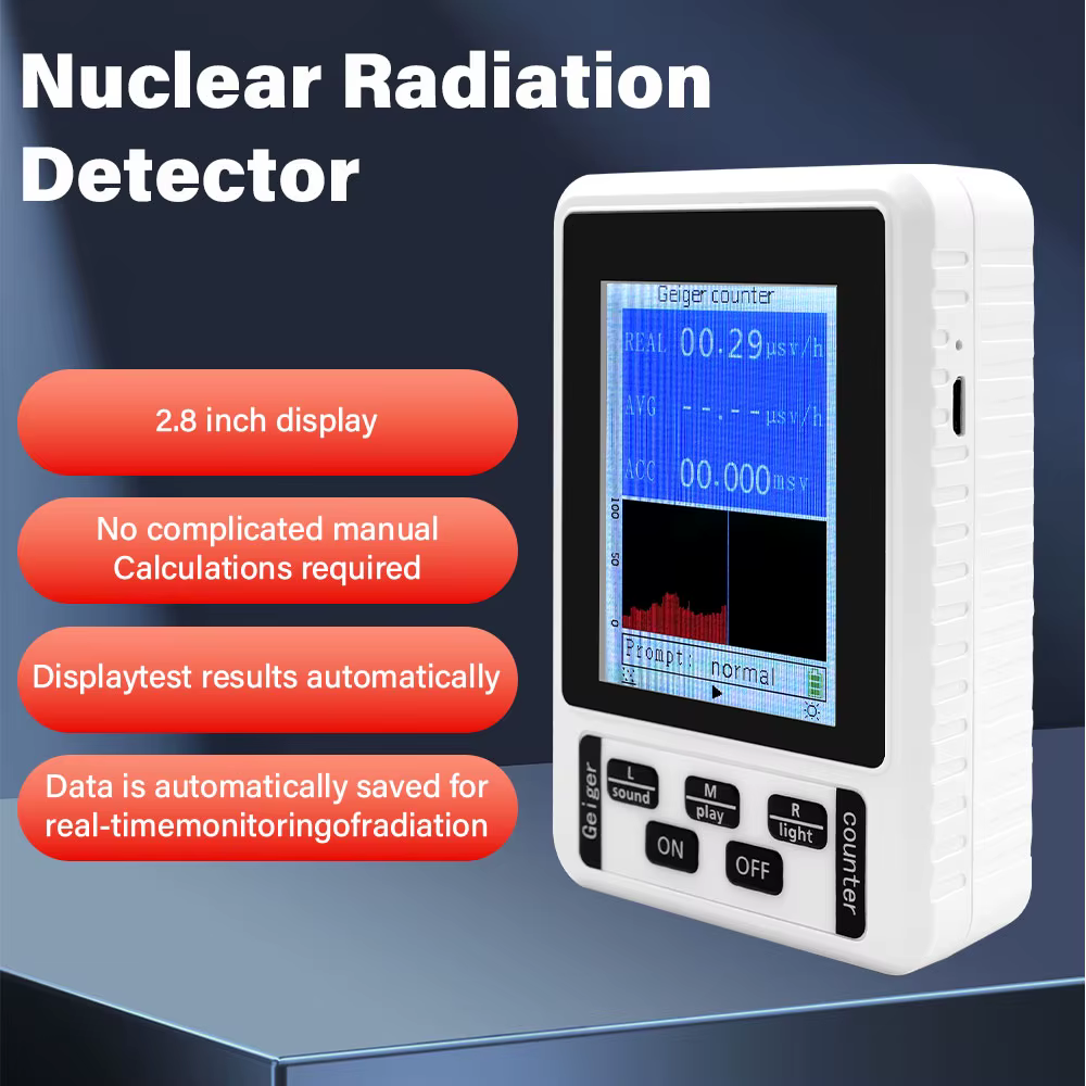 Détecteur de rayonnement nucléaire XR-1 avec écran couleur - Compteur Geiger professionnel pour rayons bêta, gamma et X - Dosimètre personnel