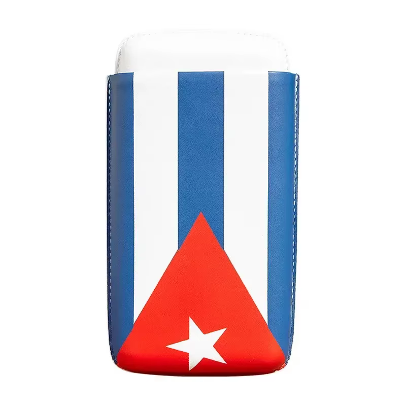 Étui à cigares pochette de luxe Humidor drapeau de Cuba stockage cigarette cuir accessoires pour fumer Portable