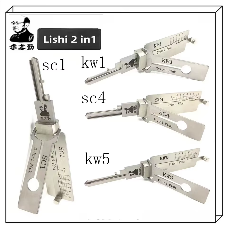 KW5 SC1 SC4 LISHI 2IN1 bricolage clé serrurier outil pour serrure à la maison