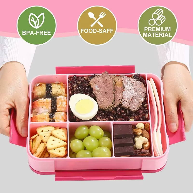 Boîte à lunch portable avec ustensiles de cuisine