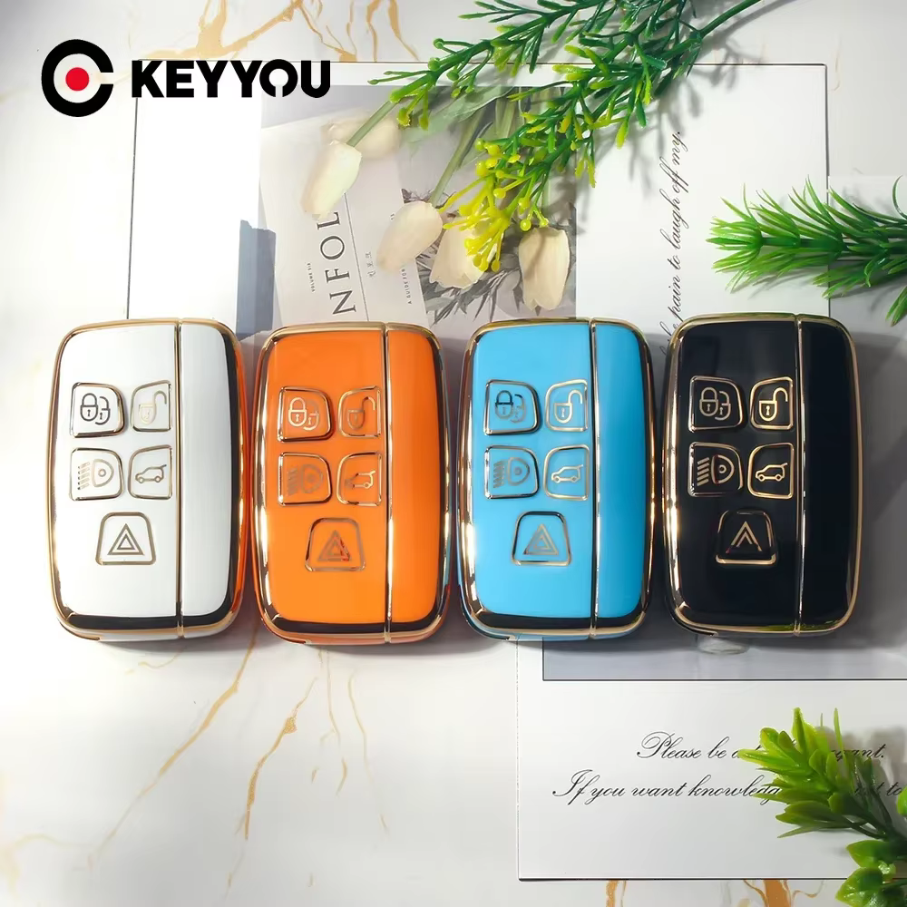 Étui de protection anti-poussière en TPU KEYOU pour clé de voiture Land Rover Range