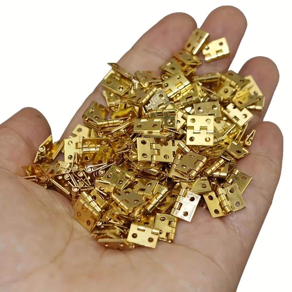 Mini petite charnière métallique pour meubles d'armoire miniatures de maison 1/12