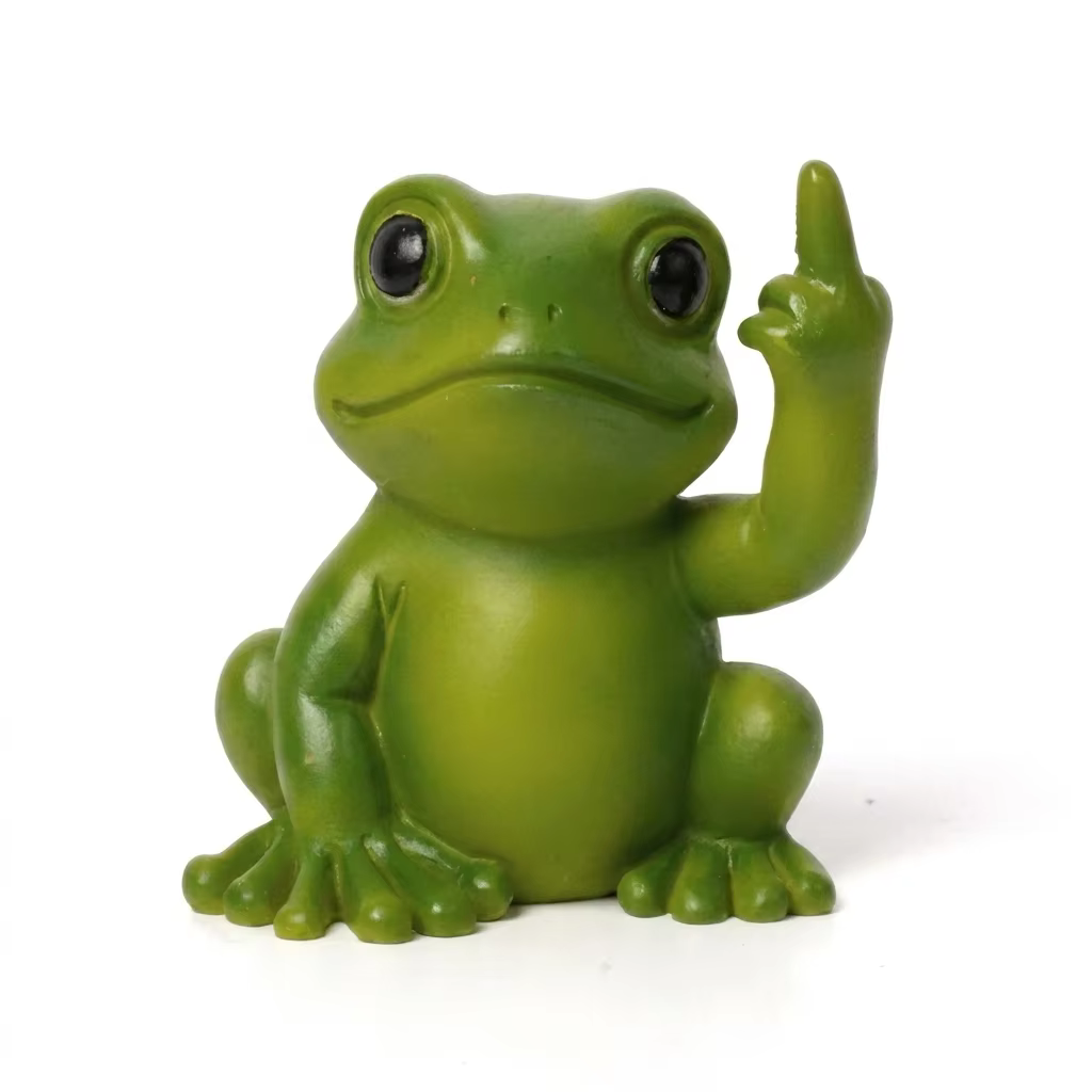 Mini figurine de grenouille créative en résine