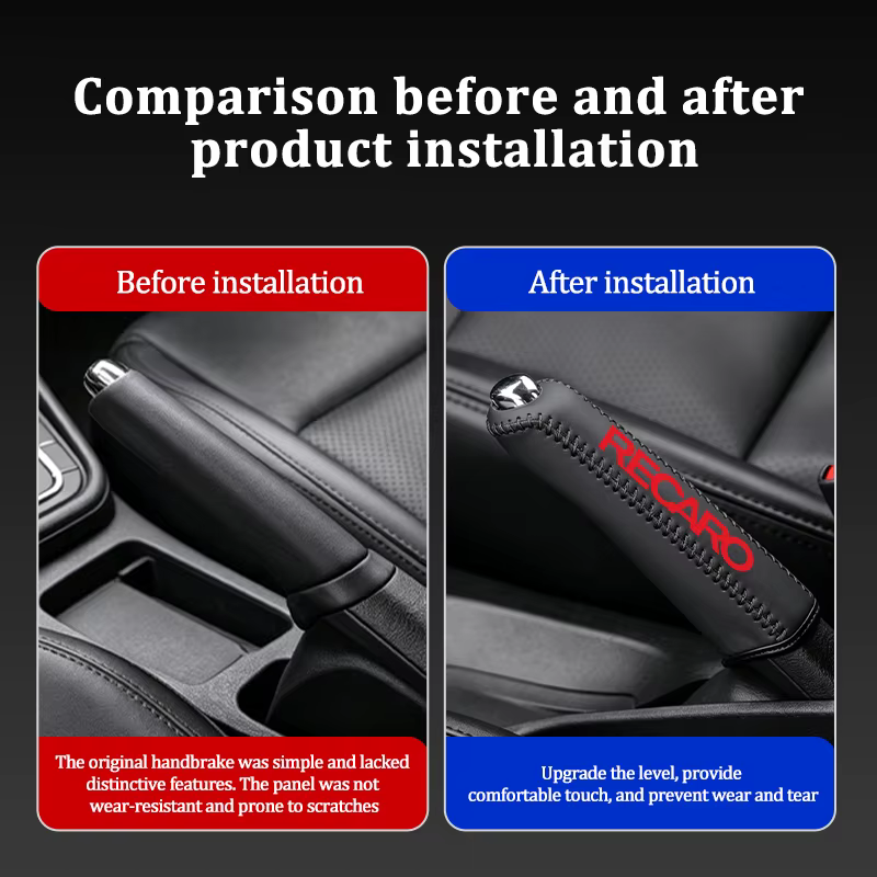 Housse de protection pour frein à main de voiture, poignées de frein à main pour Recaro