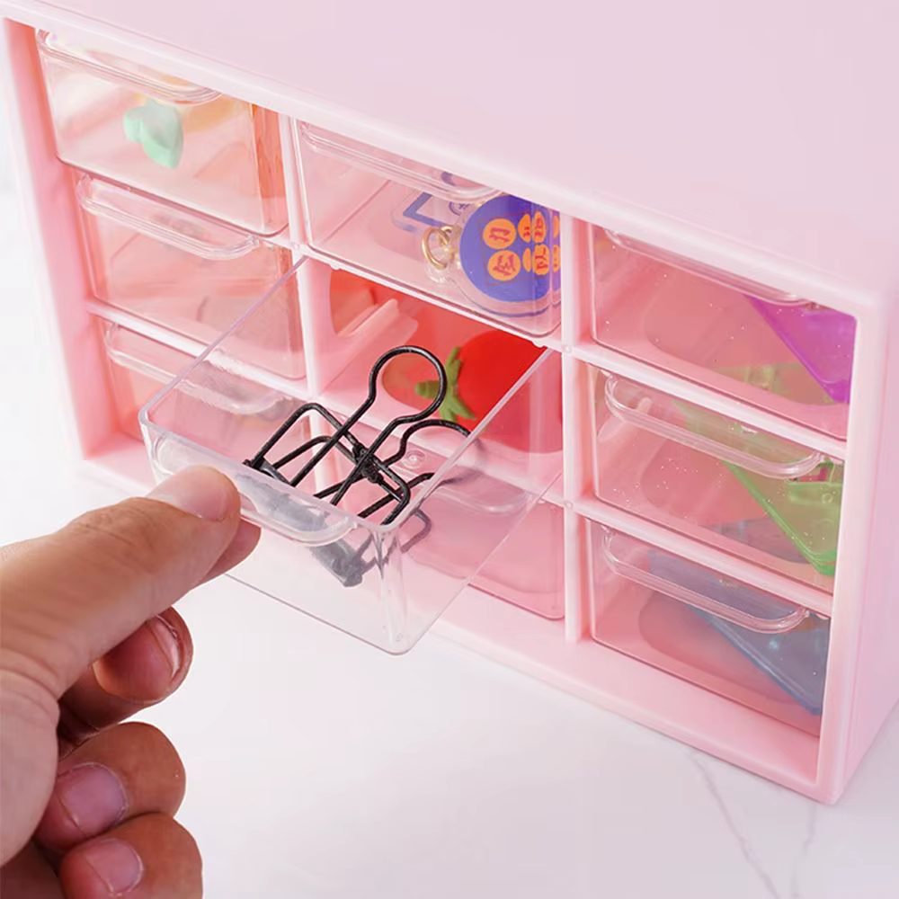 Boîtes de rangement murales transparentes à 9 grilles
