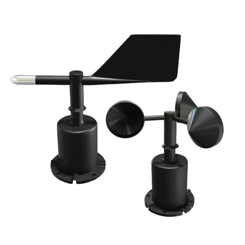 Capteur de vitesse et de direction du vent en polycarbonate 30 m/s pour station météo extérieure, anémomètre à 3 coupelles, sortie RS485 4-20MA 1-5V 2-10V
