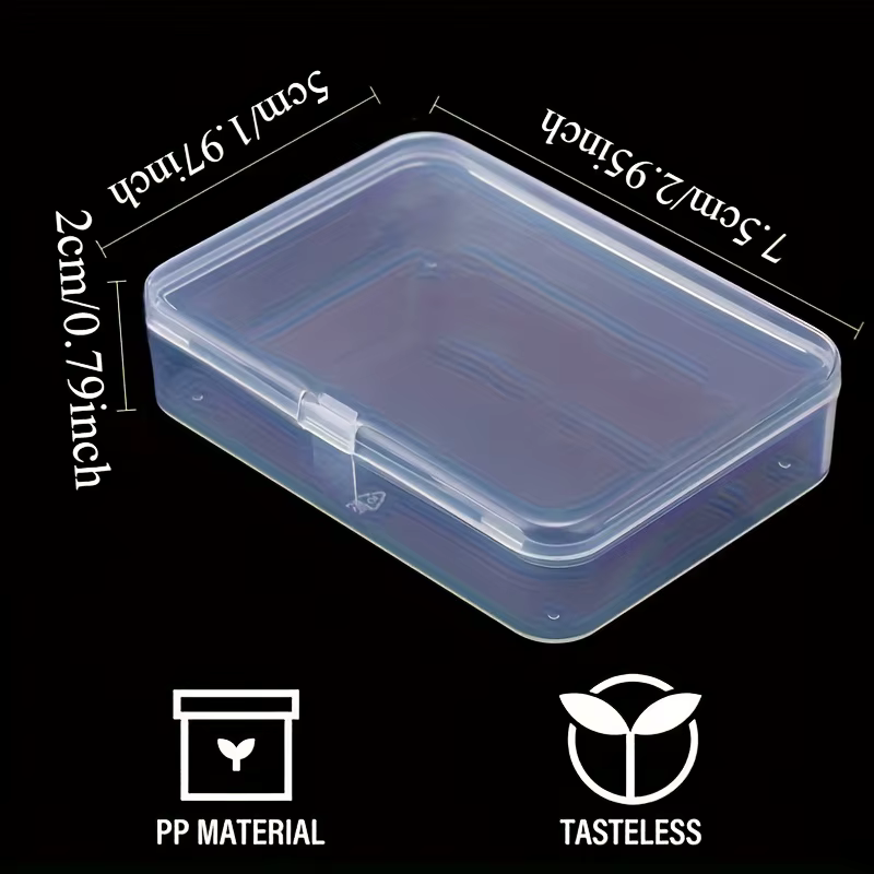 Ensemble de 12 boîtes de rangement transparentes en plastique PP