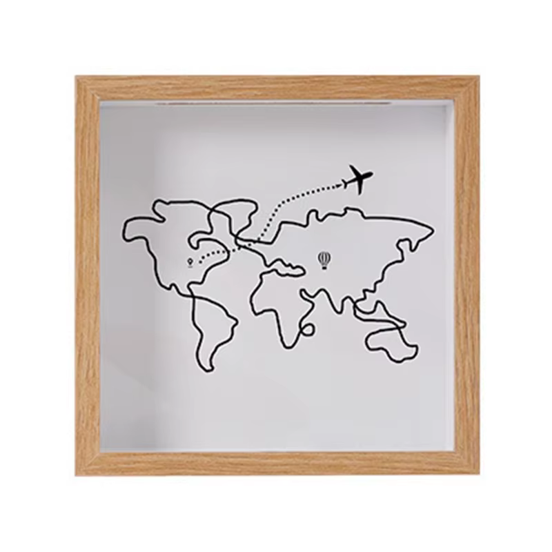 Cadre de rangement pour billets, cadre photo pour billets de voyage, billets de cinéma, cartes postales, boîte à souvenirs, cadre mural de présentation