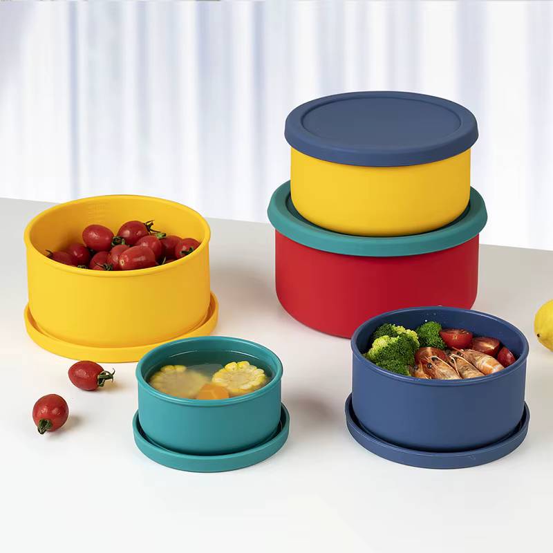 Boîte à lunch ronde en silicone
