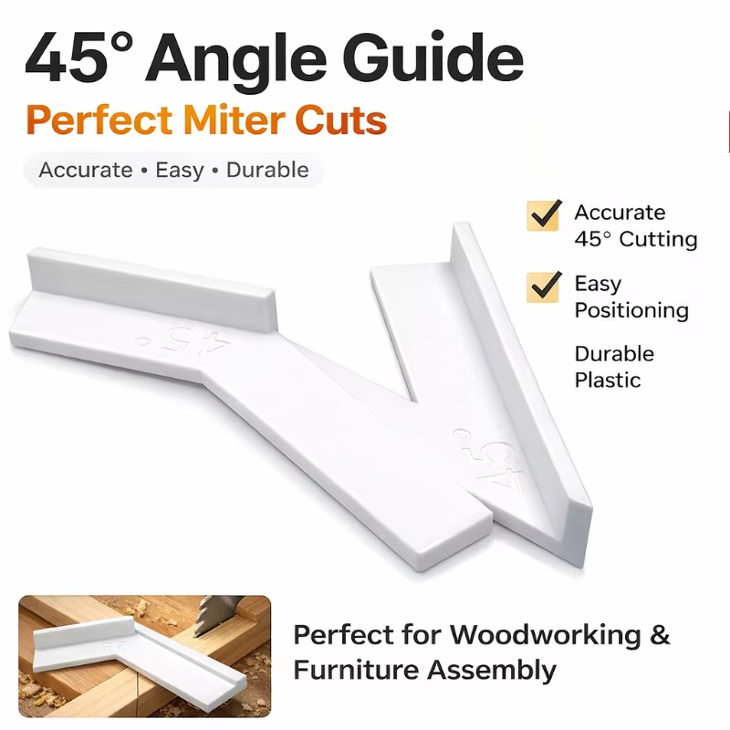 2 pièces Guide d'angle de 45 degrés pour le travail du bois