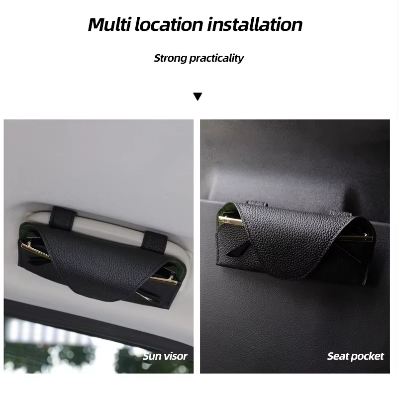 Stockage de lunettes de voiture pour pare-soleil automatique universel, supports de rangement de lunettes de soleil, porte-cartes et billets, étuis à Clip, accessoires