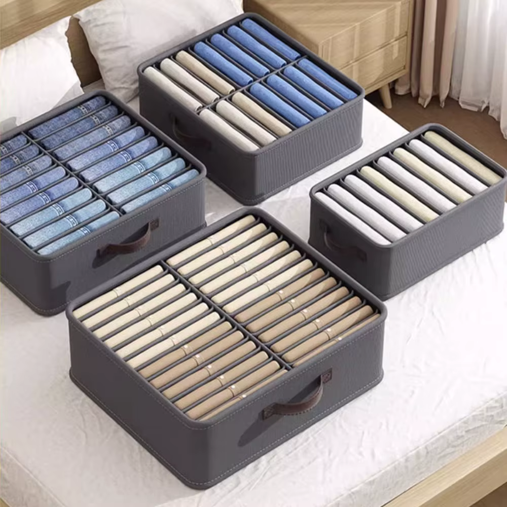 Armoire vêtements rangement organisateur pantalon pull T-Shirt boîte de rangement avec PP conseil armoire tiroir organisateur jean boîte de rangement