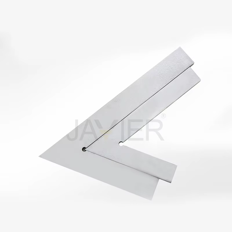 Règle d'angle carrée en acier au carbone à bord plat de 60 degrés avec siège