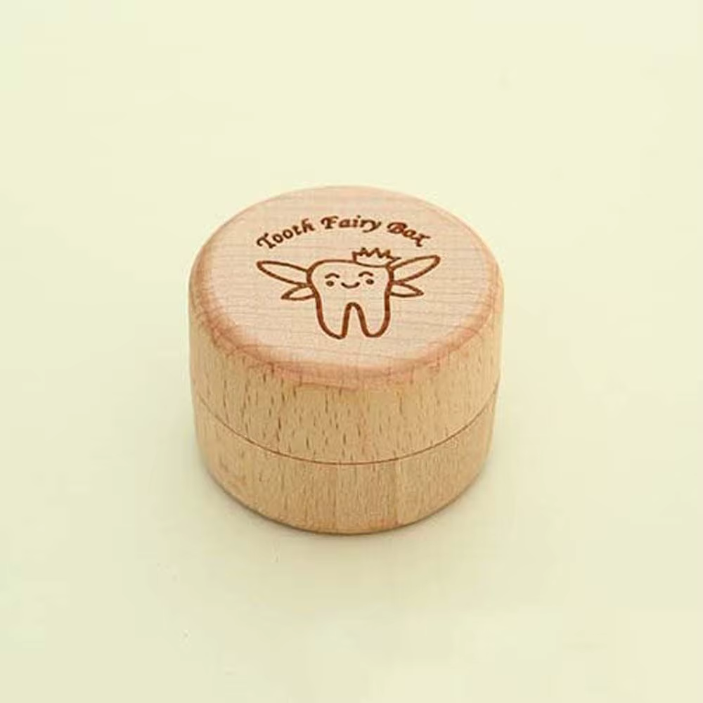 Boîte à dents de bébé en bois