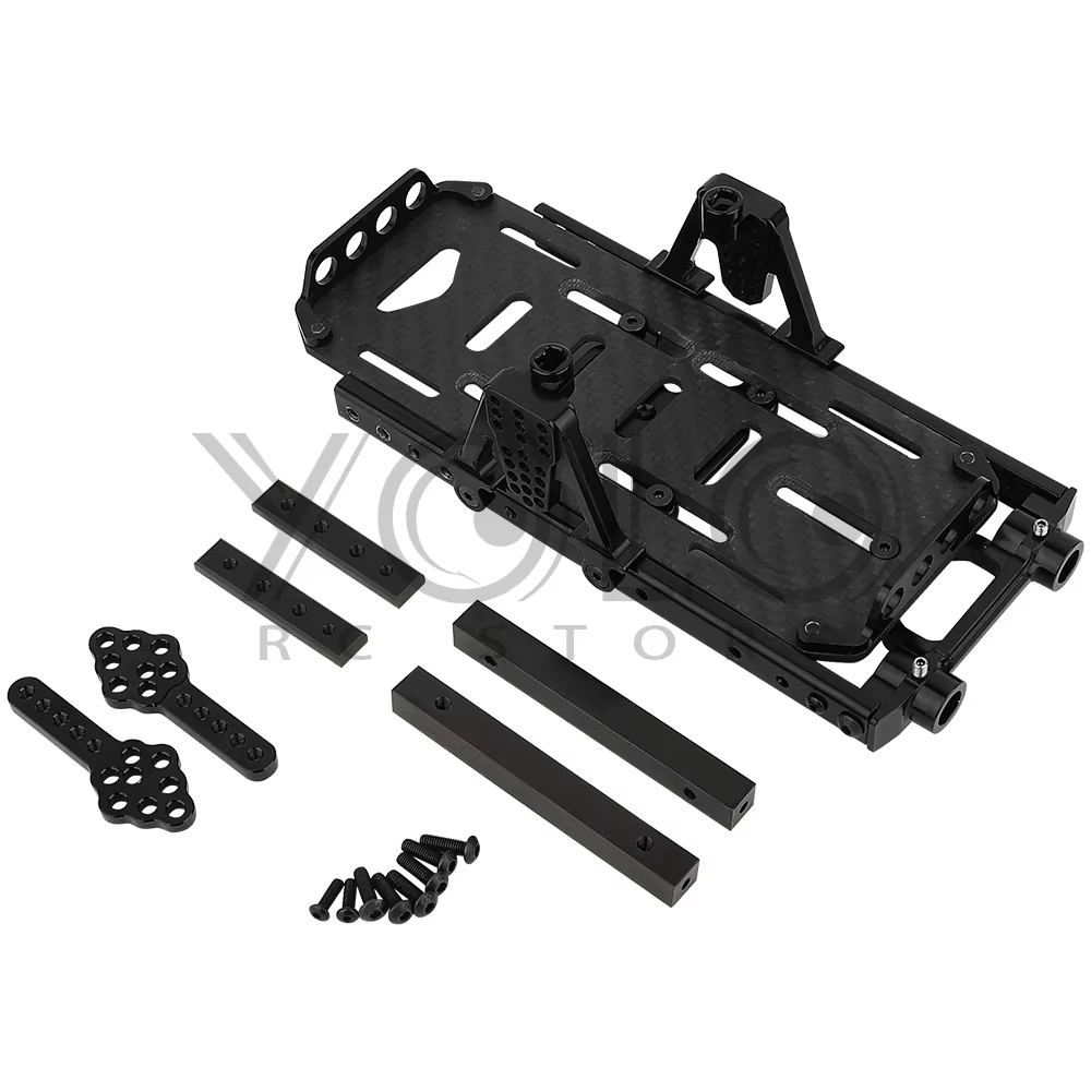 Kit de cadre de châssis en métal pour bricolage, tours d'amortisseur arc-en-ciel, mise à niveau vers SCX10, 6x6, 1/10 RC Inoler Axial SCX10, pièce modifiée, R64