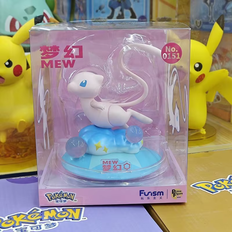 En stock, figurines originales Funism×Pokemon Mew et Mewtwo, petite taille, collection de modèles, décoration, jouets surprise, figurines