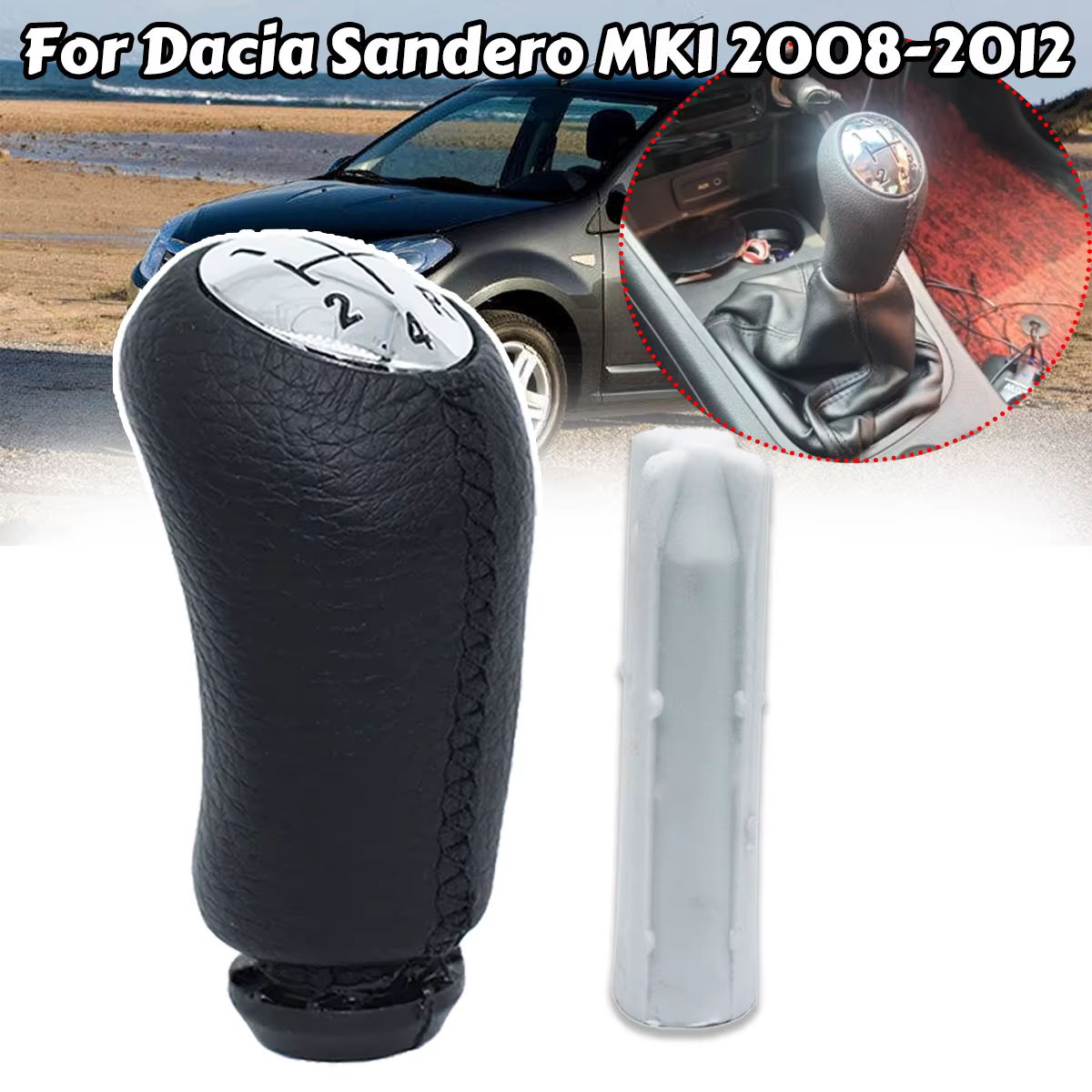 Pommeau de levier de vitesses pour Dacia Sandero MK1 2008-2012