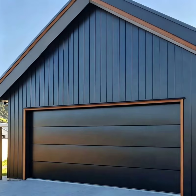 Porte de garage électrique en aluminium épaisse, sur mesure, sans entretien, antirouille, durable, moderne, pour maison, avec système de levage automatique