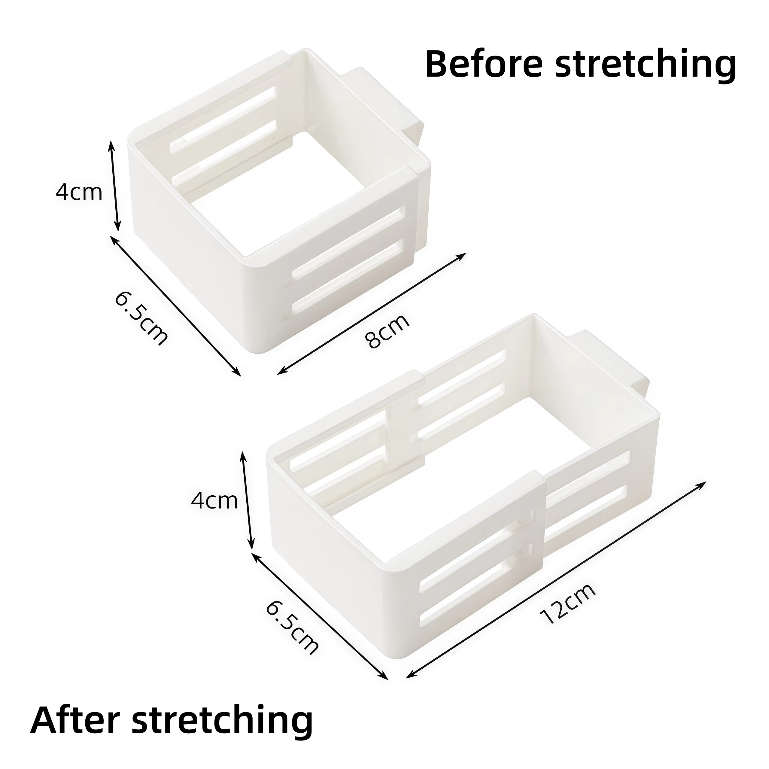 Diviseur de rangement latéral pour réfrigérateur, séparateur/baffle extensible, support de rangement pour boissons/sachets de sauce/collations