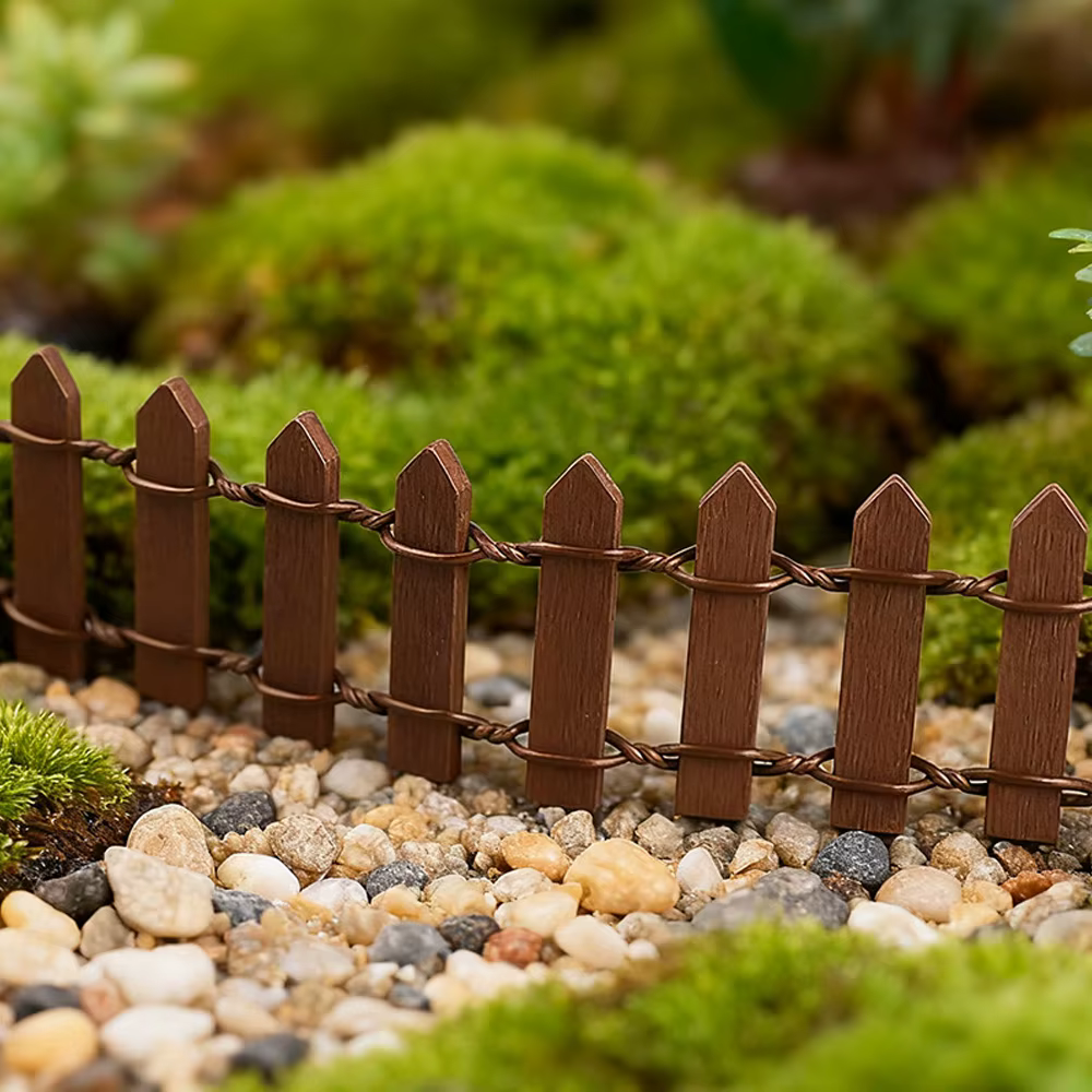 Mini clôture en bois avec bords lisses