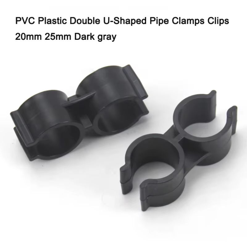 Colliers de serrage en forme de U à Double tête en plastique PVC