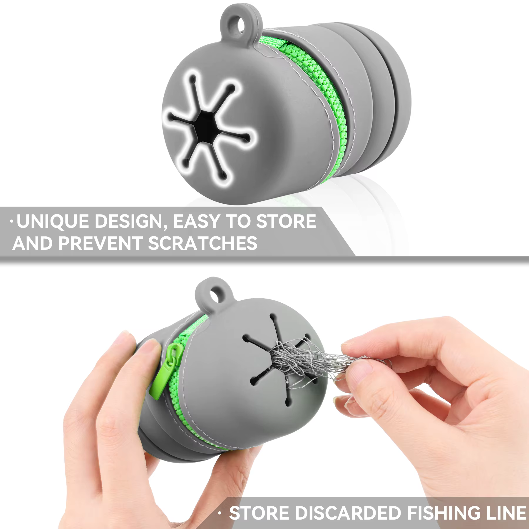 Boîte de pêche à la mouche pliable en Silicone