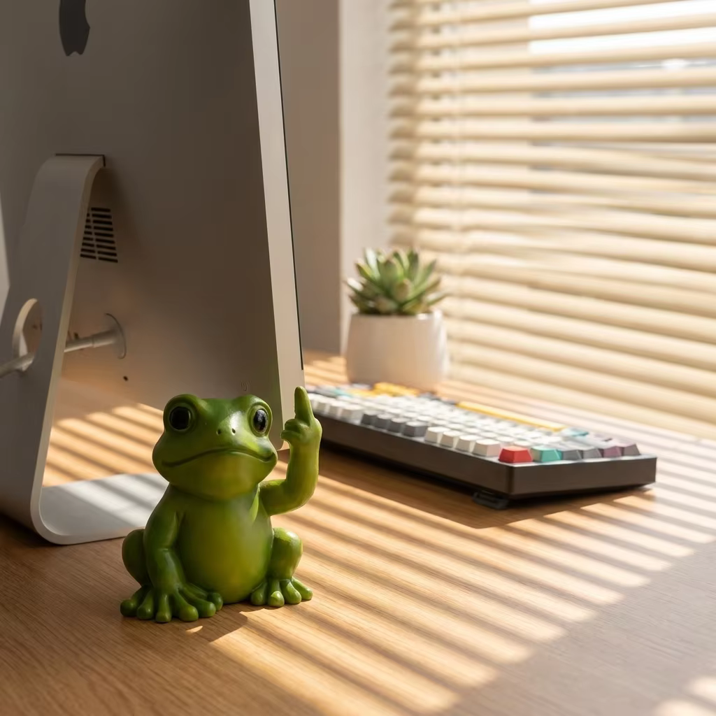 Mini figurine de grenouille créative en résine