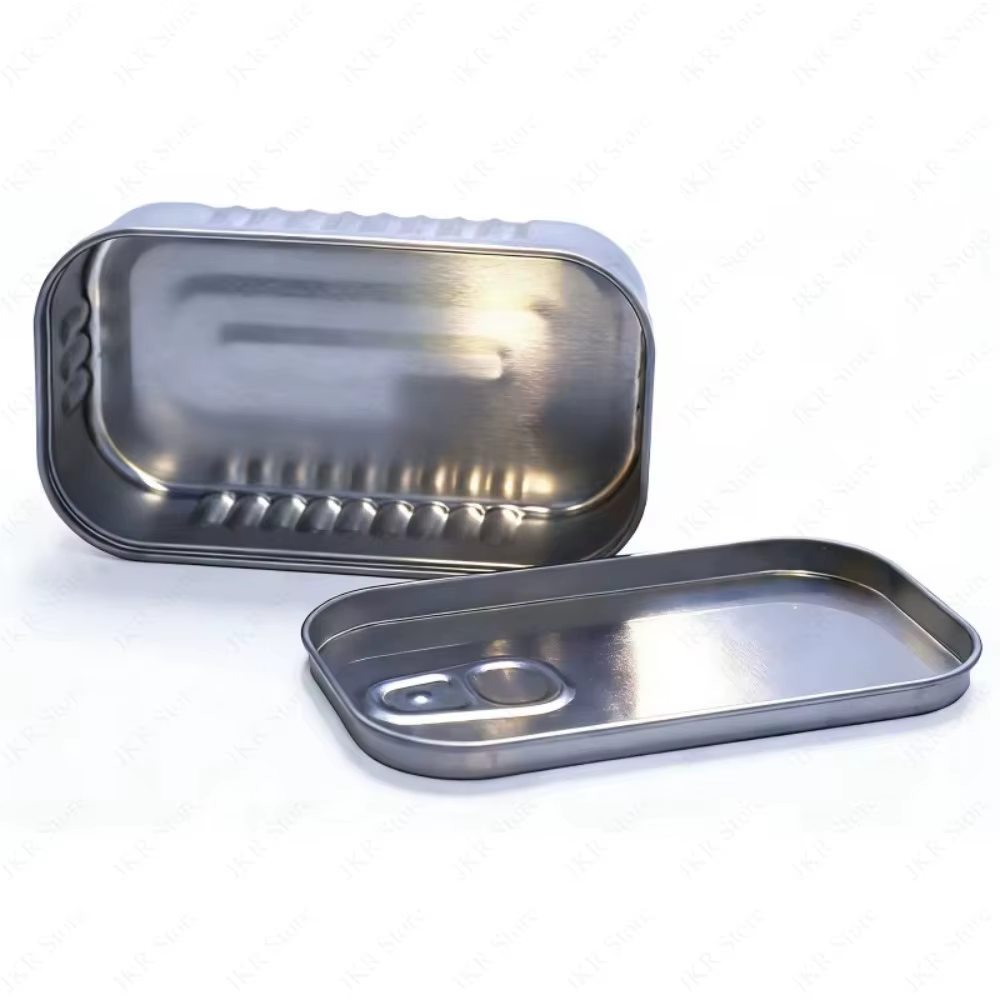 Boîte de rangement portable en métal en forme