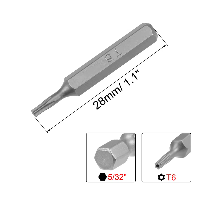 Tournevis Torx T2 T5 T6 T8