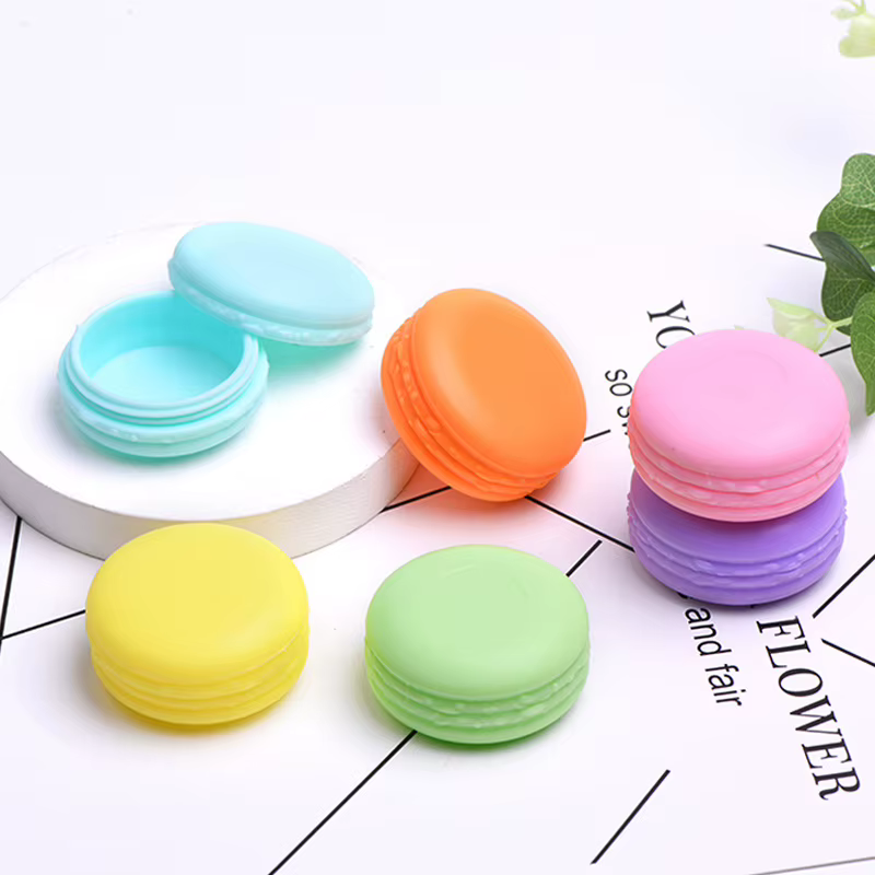 Conteneurs cosmétiques vides Macarons couleur bonbon