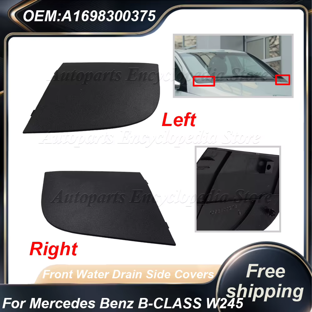 1/2 pièces pour Mercedes Benz CLASSE B W245 A1698300275 couvercles latéraux de vidange d'eau avant de voiture accessoires automobiles A1698300375