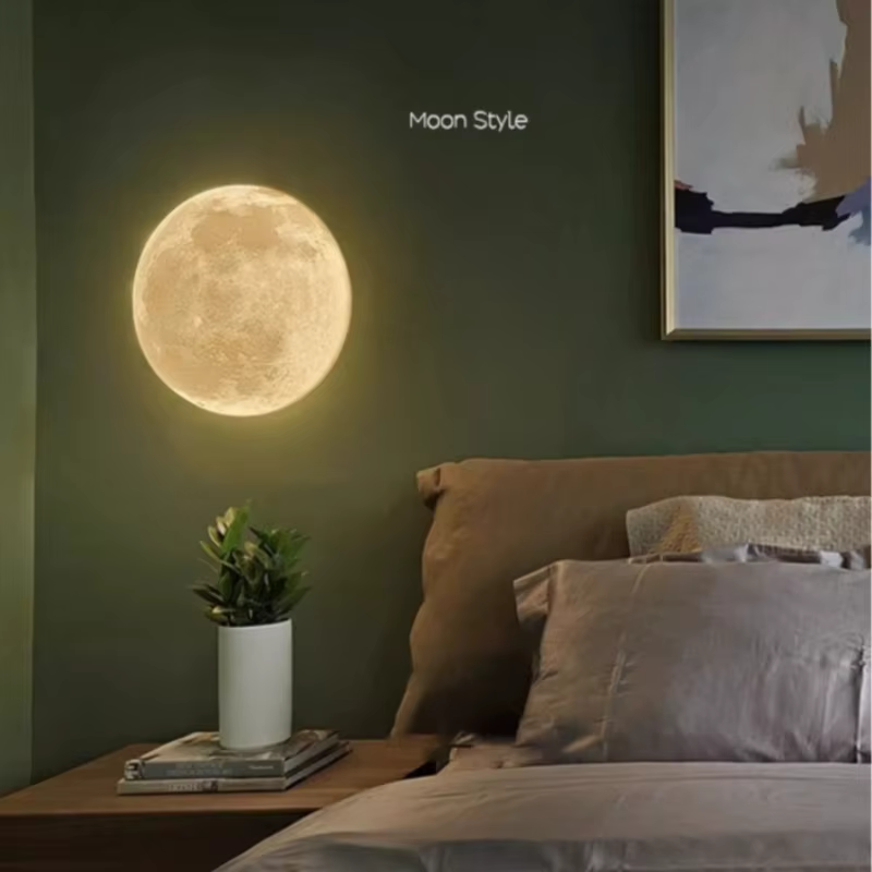 Plafonnier lunaire demi-cercle