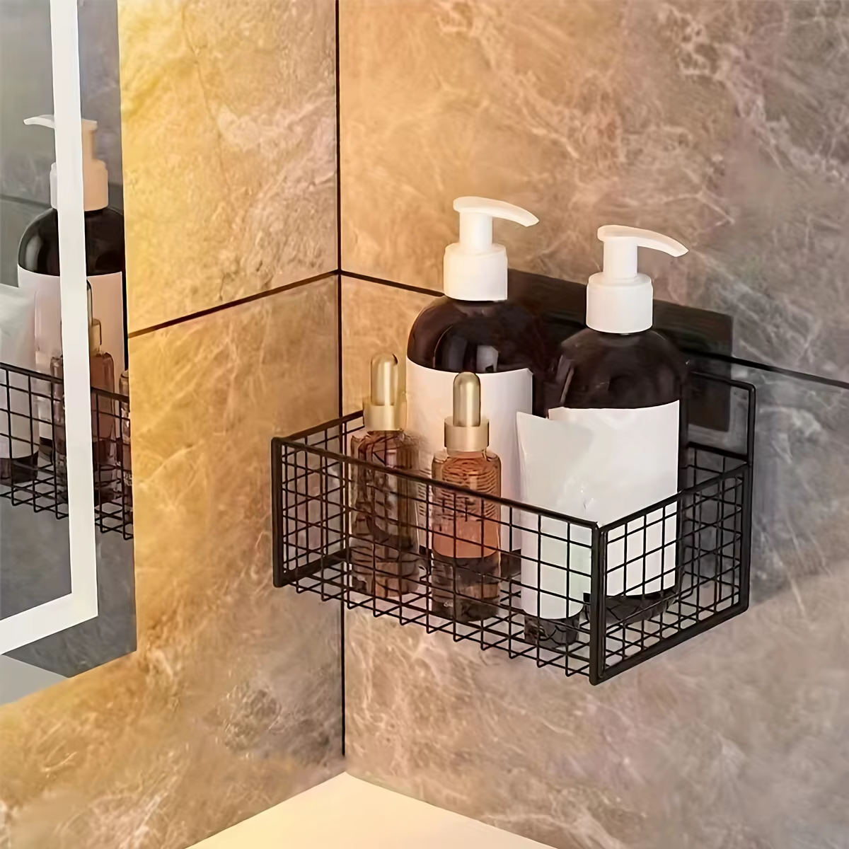 Support de rangement pour toilettes sans poinçonnage