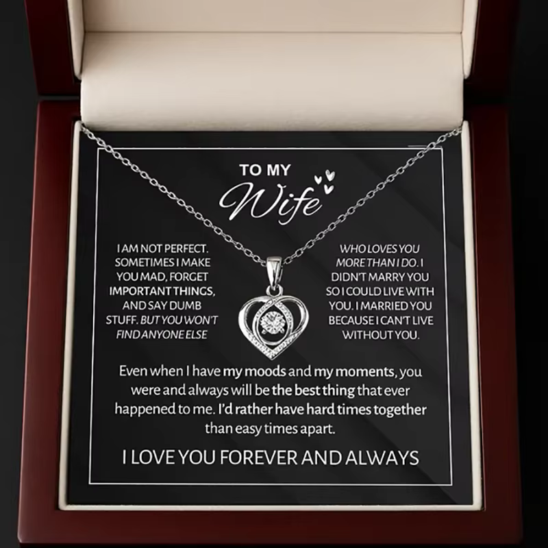 Cadeau de saint valentin 925 collier coeur en argent avec boîte pour femmes femme partie d'anniversaire fête des mères cadeaux de noël