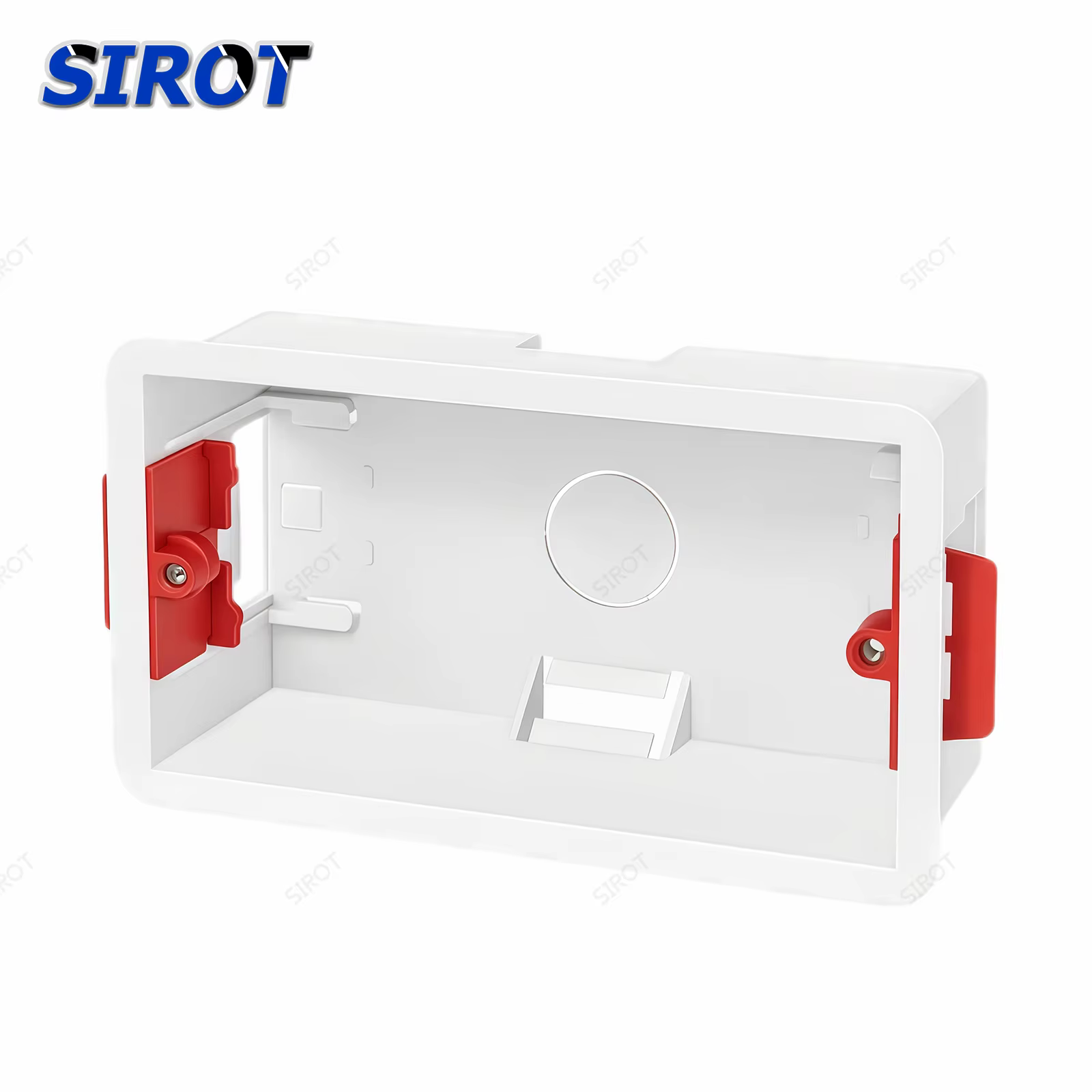Boîtier électrique encastré SIROT pour cloison sèche, boîte de montage PVC à verrouillage rapide sans ciment pour réparation de prises et interrupteurs, rénovation domestique