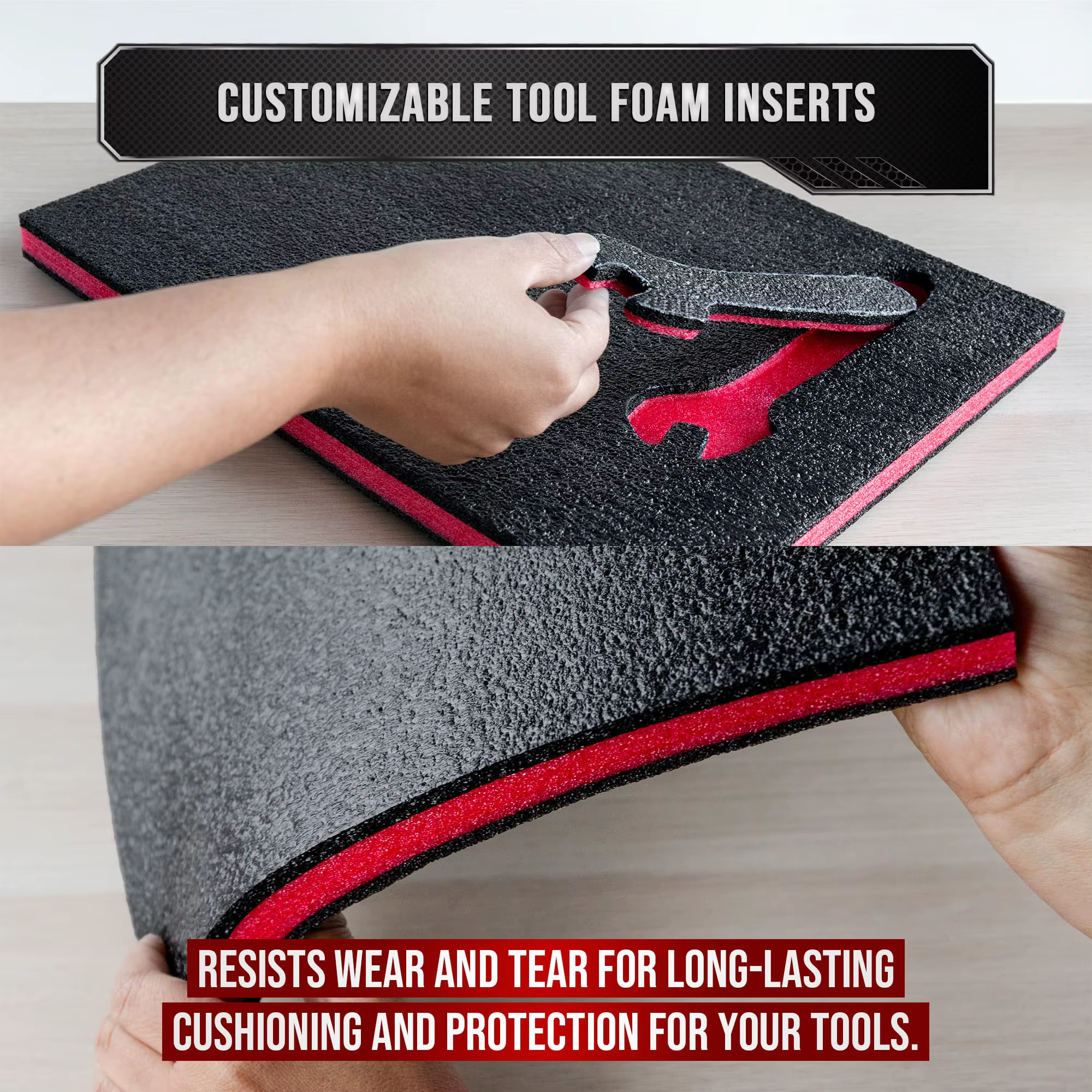 Boîte à outils en mousse – Inserts en mousse pour étuis