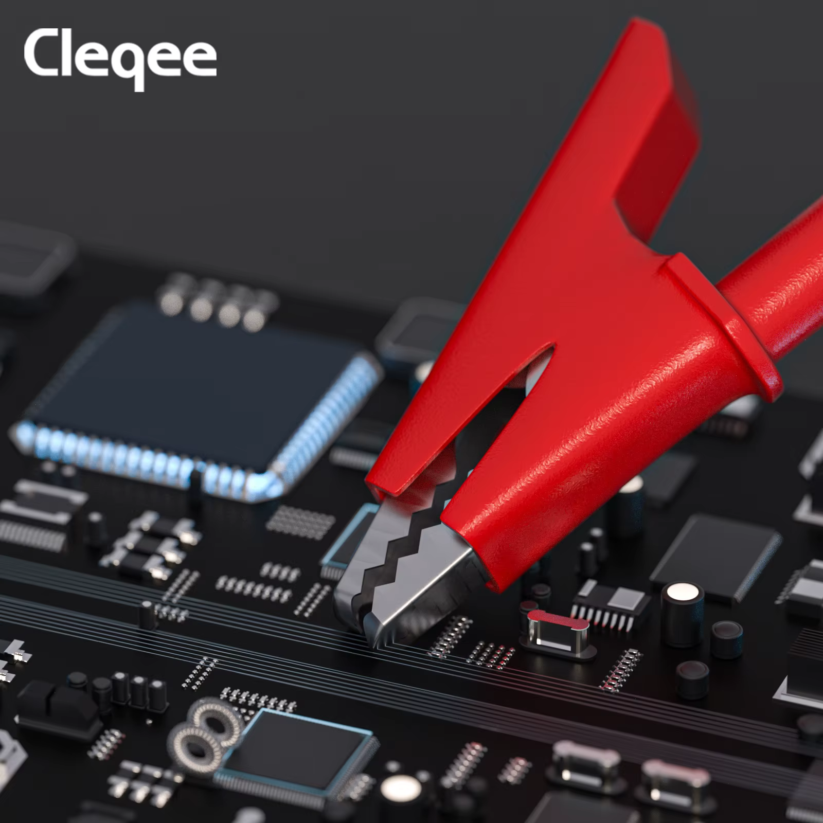 Cleqee-Pince crocodile à double extrémité avec câble de test en cuivre flexible