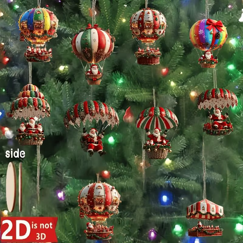 Ballon à Air chaud en bois de noël