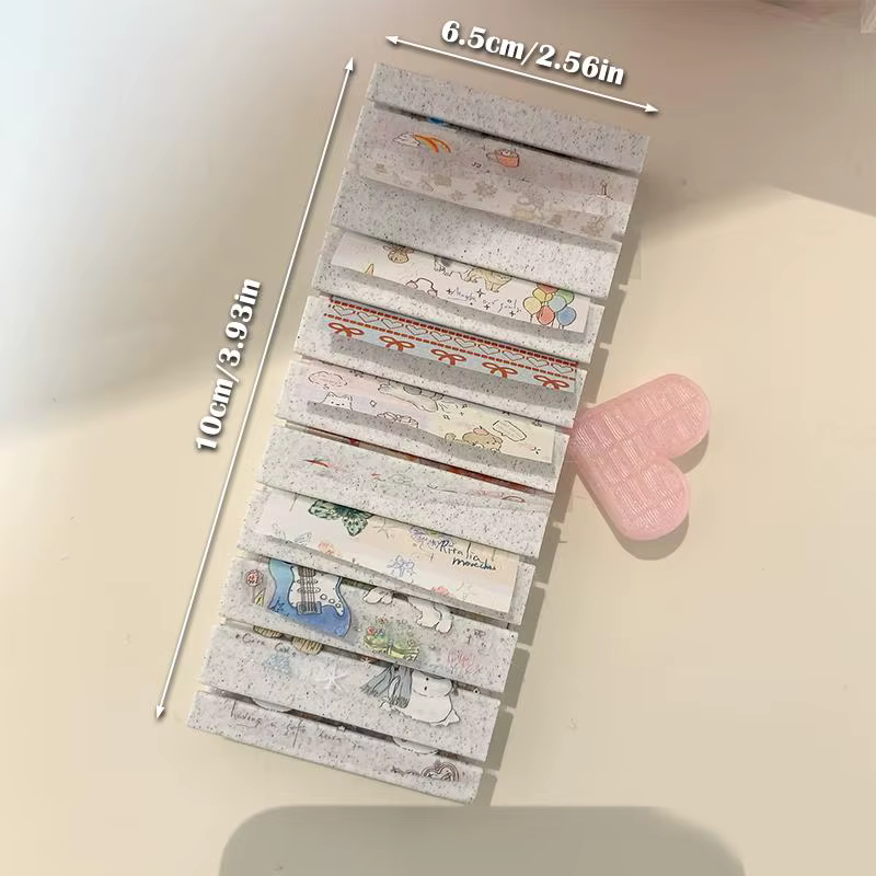 Organisateur de papier transfert pour ongles, boîte de rangement à motif de dessin animé avec support de présentation, grande capacité, support pour fournitures artistiques pour salon et maison