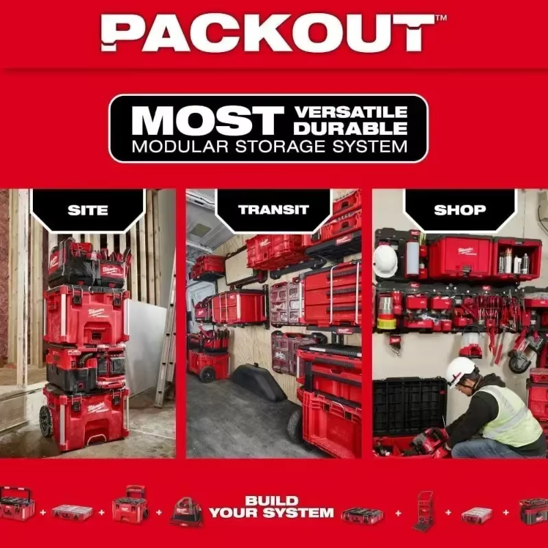 Milwaukee PACKOUT bac magnétique foret boîte de rangement
