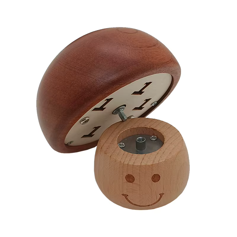 Mini boîte à musique en bois mignonne pour chambre plus lente