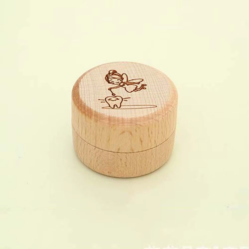 Boîte à dents de bébé en bois