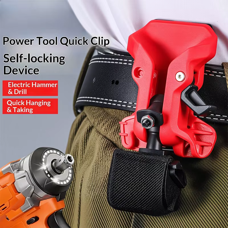 Porte-outil auto-serrant à clip ceinture, à dégagement rapide, haute dureté, à crochet rapide, organisateur d'outils portable
